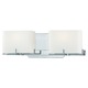 Curvy Corner Bath Light - Chrome / Etched Opal Curvy Corner Bath Light - Chrome / Etched Opal