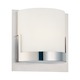 Convex 2 Light Wall Sconce - Brushed Aluminum / Opal