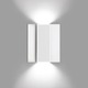Alpha Rectangle Wall Light - Chrome / White