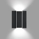 Alpha Rectangle Wall Light - Chrome / Black