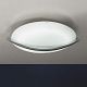 Enzo Ceiling Flush Mount - Satin Nickel / White