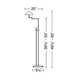 Aging Eye Glass Shade Swing Arm Floor Lamp -  / 