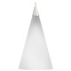 Freejack Cone Pendant - Satin Nickel / White