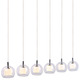 Nucleus Linear Suspension - Satin Nickel / Clear/White