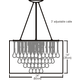 Crystal Spirits Suspension - Chrome / White