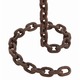 Chain Link Floor Lamp - Rust / Natural Linen