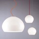 Cleo Pendant - Satin Nickel / White / Red Cord Cleo Pendant - Satin Nickel / White / Red Cord
