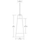 FJ Tower of Love Satin Pendant 12V -  / 