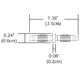 Monorail 2-Circuit Straight Conductive Connector - /