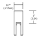 Monorail 2-Circuit Rigid Standoff -  / 