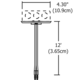Monorail Adjustable Male End Power Feed Canopy - /