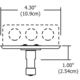 Monorail 4 Inch Round Single Feed Canopy -  / 