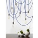 Soco Modern Socket Pendant - Black/Black&White Cord / 