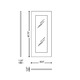 Monika Small Rectangle Mirror - /