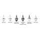 Parfum Grande Pendant - Satin Nickel / Transparent Smoke/White Parfum Grande Pendant - Satin Nickel / Transparent Smoke/White