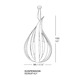 Raindrop X-Large Pendant - /