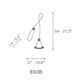 Rose Tulipe Table Lamp - Gold / White