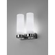 Stick 65 Twin Wall Sconce - Chrome / Opal