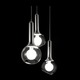 T-2443 Luck Pendant - Brushed Nickel / Clear