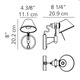 Tolomeo LED Micro Wall Spot Light with Switch -  / 