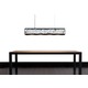 Crushed Cover Hanging Lamp Long - Stainless Steel / Black