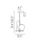 Cicatrices De Luxe 3 Light Suspension -  / 
