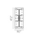 Lastra 8 Light Rectangular Suspension -  / 