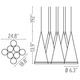 Fucsia 8 Light Non-UL Suspension - /