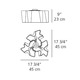 Logico Mini Triple Nested Ceiling Mount - /