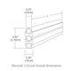 Monorail 2-Circuit Straight Rail - /