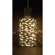 LED Perforated Steel Pendant - Polished Steel / White