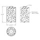 LED Perforated Steel Pendant -  / 