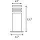 Rusty Square 40 /70 Exterior Bollard - /
