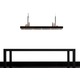 Table D'Amis Hanging Lamp - Stainless Steel / Black Table D'Amis Hanging Lamp - Stainless Steel / Black