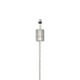 Monopoint Cha-Cha Pendant - Satin Nickel / White