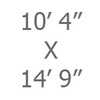10ft 4in x 14ft 9in