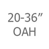 020-36 inch Overall Height