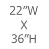 22W x 36H