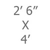 02ft 6in x 4ft