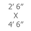 02ft 6in x 4ft 6in