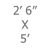 02ft 6in x 5ft