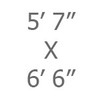 05ft 7in x 6ft 6in
