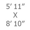 05ft 11in x 8ft 10in