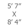 05ft 7in x 8ft 4in