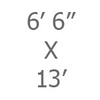 06ft 6in x 13ft