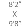 08ft 2in x 9ft 8in