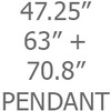 47.25+63+70.8 Inch Pendant