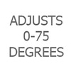 Adjusts 0-75 Degrees