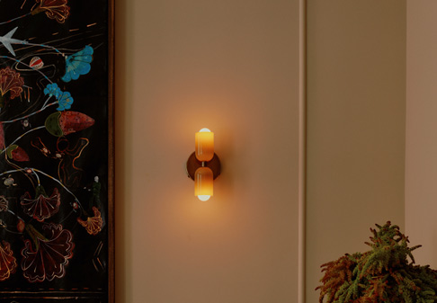 Chromatic Glass Up Down Sconce by In Common With