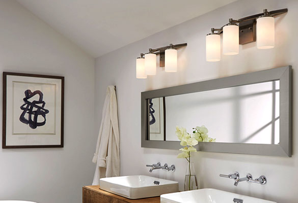 low profile bathroom light fixtures